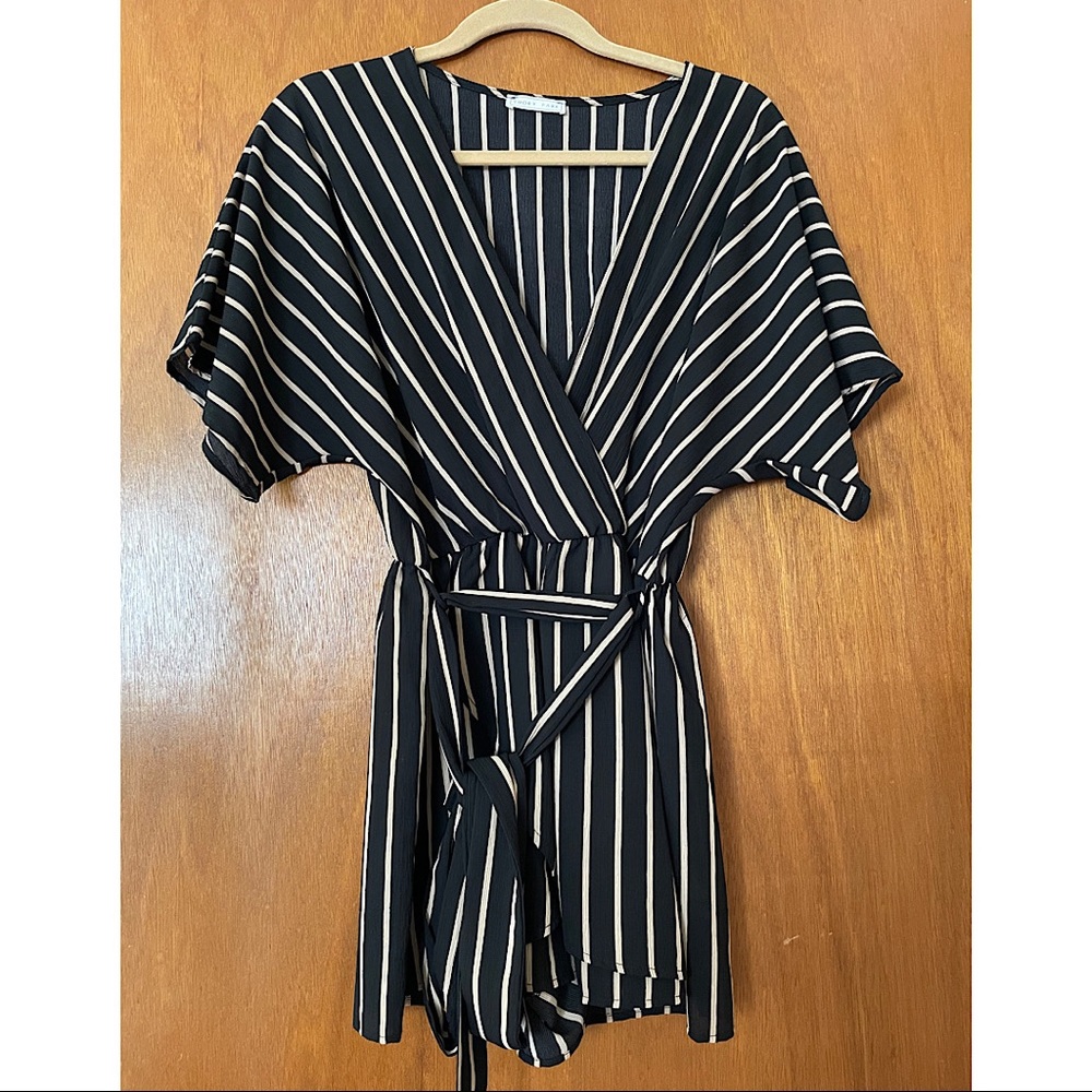 Emory Park Black Striped Romper